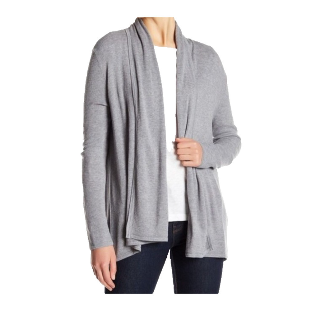 Joie Cashmere Blend Open Front Cardigan Sweater Size XS Gray Soft Waterfall